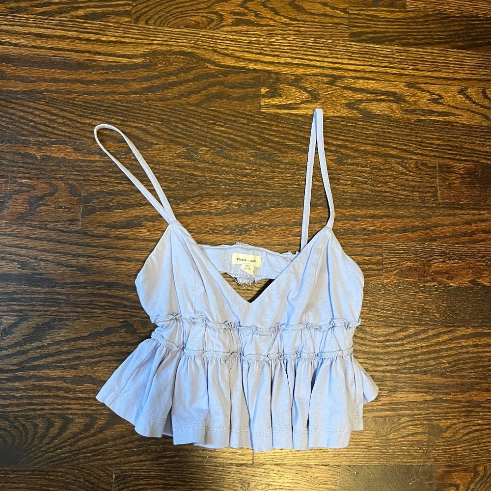 Light Purple Backless Tank Top Crop Top